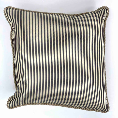 Pure Jacquard Silk Pillow, Cm 40X40  stripe design color Grey Cod 489