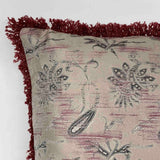 Cuscino in Seta  Vintage Cm 40x40 disegno paisley colore Bordeaux Cod 497