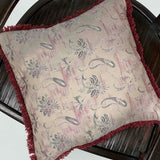 Cuscino in Seta  Vintage Cm 40x40 disegno paisley colore Bordeaux Cod 497