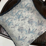 Cuscino in Seta  Vintage Cm 40x40 disegno paisley colore bianco ghiaccio  Cod 498