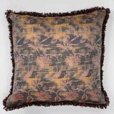 Cuscino in Seta  Vintage Cm 40x40 disegno paisley colore marrone  Cod 499
