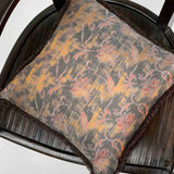Cuscino in Seta  Vintage Cm 40x40 disegno paisley colore marrone  Cod 499