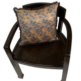Cuscino in Seta  Vintage Cm 40x40 disegno paisley colore marrone  Cod 499