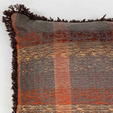 Cuscino in Seta  Vintage Cm 40x40 disegno check colore marrone  Cod 502