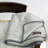 Coperta in puro Cashmere orlo sella colore Fumo Cod 521