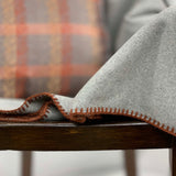 Coperta  in puro Cashmere orlo sella colore Bruciato Cod 524