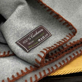 Coperta  in puro Cashmere orlo sella colore Bruciato Cod 524