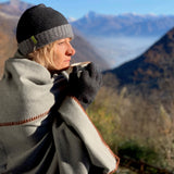 Coperta  in puro Cashmere orlo sella colore Bruciato Cod 524