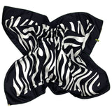 Foulard cm 90x90 Pura Seta disegno zebra bianco e nero Cod 534