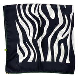 Foulard cm 90x90 Pura Seta disegno zebra bianco e nero Cod 534