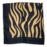 Foulard cm 90x90 Pura Seta disegno zebra beige e nero Cod 535
