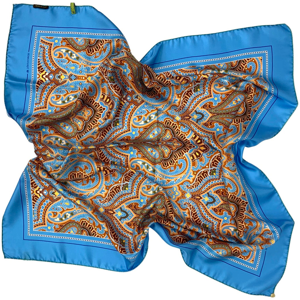 Mini Foulard Maria in raso di seta 100%. Made in Italiy Mini Foulard Maria in raso di seta 100%. Made in Italiy