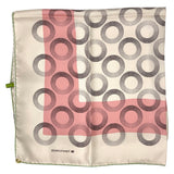Foulard in Pura Seta cm 70x70 disegno bio anelli color rosa cipria Cod 565