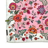 Foulard in Pura Seta cm 70x70 disegno fiore indiano colore rosa Cod 576