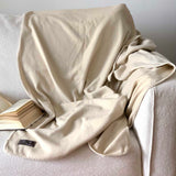Coperta Yacht in Lana Seta Jacquard Oxford, colore Champagne Cod 601