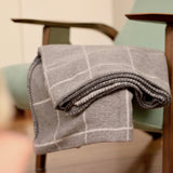 Coperta Veliero in Cashmere Lana colore Grigio Mélange. Cod 621