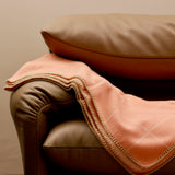 Coperta Veliero in Cashmere Lana colore Corallo. Cod 622