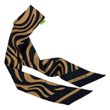Bandeau in Pura Seta disegno zebra colore nero e beige. Cod 625