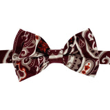 Papillon in Pura Lana  stampa paisley colore Bordeaux scuro Cod. 642