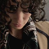 Foulard in Lana stampata disegno Paisley Verdone Cod. 648