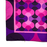 Foulard cm 90x90 Pura Seta disegno Vernier ‘70 colore Viola Cod. 655