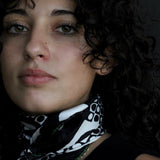 Foulard cm 70x70 Pura Seta disegno gran pois monocolore Nero Cod. 666
