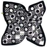 Foulard cm 70x70 Pura Seta disegno gran pois monocolore Nero Cod. 666