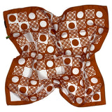 Foulard cm 70x70 Pura Seta disegno gran pois monocolore Ruggine Cod. 667