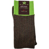 Calze Uomo gambaletto in cotone a coste colore Marrone Cod. 677