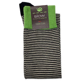 Calze Uomo gambaletto in cotone riga sottile colore Nero Cod. 682