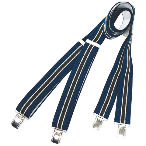 Bretelle elastiche rigate colore Blu Cod. 683
