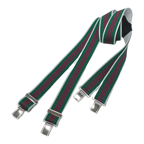 Bretelle elastiche rigate colore Verde Cod. 684