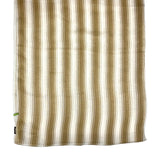 Stola di puro lino stampato disegno righe colore Beige cm 70x200 Cod 732