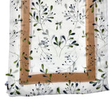 Stola di puro lino stampato disegno ramage colore Beige cm 70x200 Cod 737