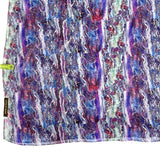 Stola di Georgette di Seta Stampa fluida colore Blu cm 70x200 Cod 742