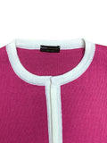 Giacca a maglia in puro Cotone Rosa Cod 743