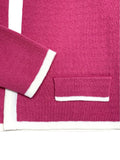 Giacca a maglia in puro Cotone Rosa Cod 743