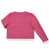 Giacca a maglia in puro Cotone Rosa Cod 743