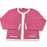 Giacca a maglia in puro Cotone Rosa Cod 743
