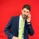 Cravatta Verde stampa vichy larga 6 cm Cod 128