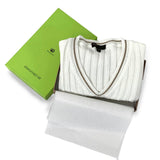 COTTON AND CASHMERE OFF WHITE KNITTED VEST  COD 267-268-269