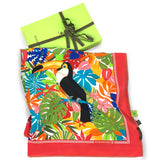 Foulard Pura Seta cm 70x70 stampa Giungla  Cod 266