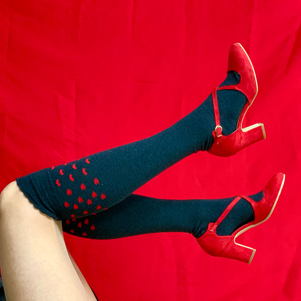 Cuori Rossi Collant Con Cuoricini Calzedonia DENIERS Collant Blu